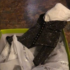 Gianni Bini Peep Toe Rhinestone booties